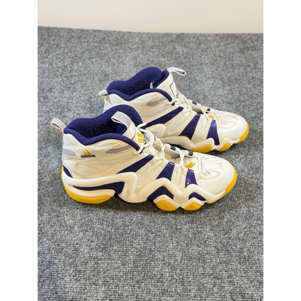 Adidas Crazy 8 Lakers Basketball Sneakers White Purple 467967 Mens 11 2006